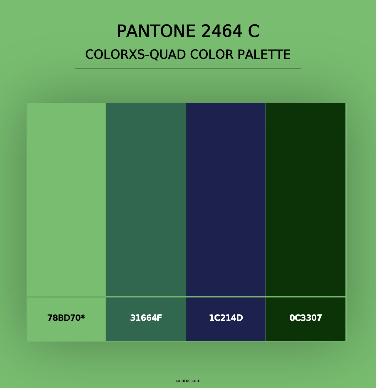 PANTONE 2464 C - Colorxs Quad Palette