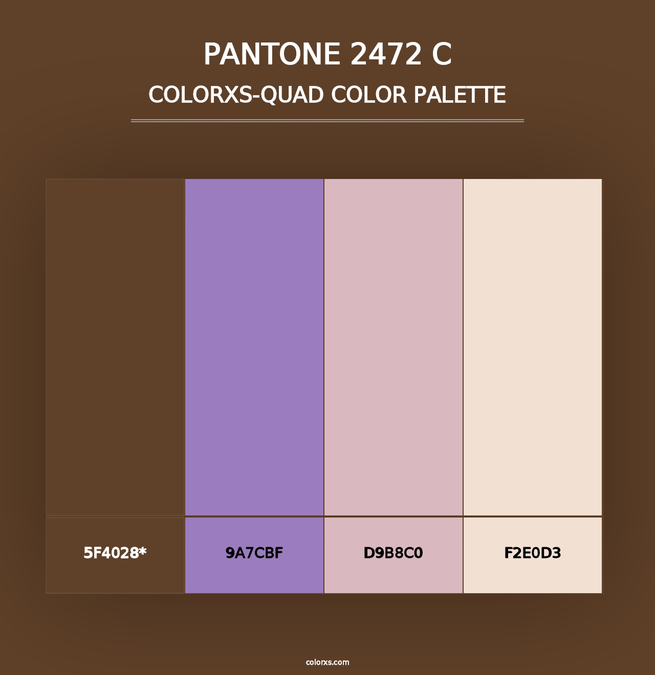 PANTONE 2472 C - Colorxs Quad Palette