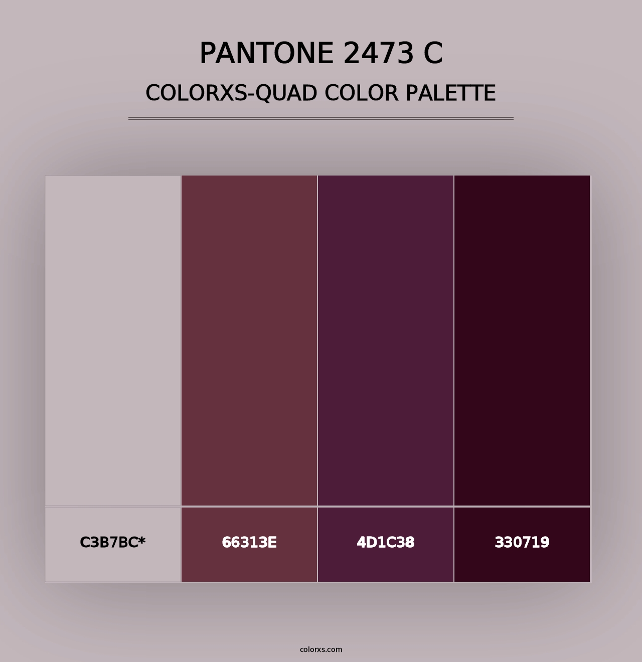 PANTONE 2473 C - Colorxs Quad Palette