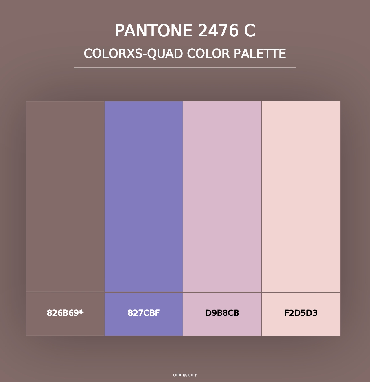 PANTONE 2476 C - Colorxs Quad Palette