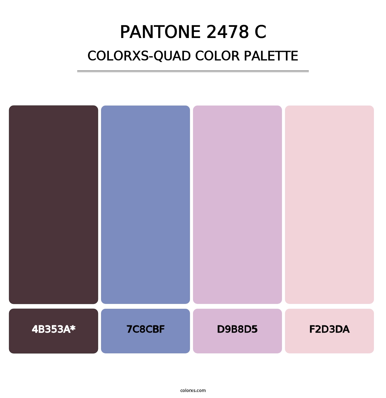 PANTONE 2478 C - Colorxs Quad Palette