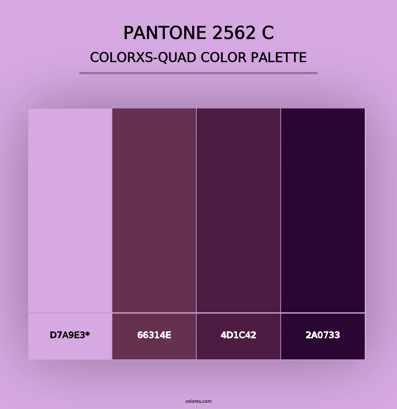 PANTONE 2562 C - Colorxs Quad Palette