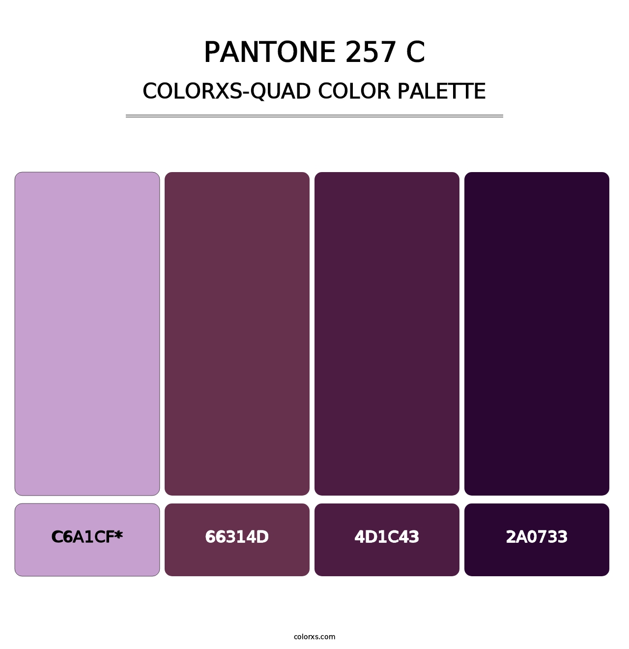 PANTONE 257 C - Colorxs Quad Palette