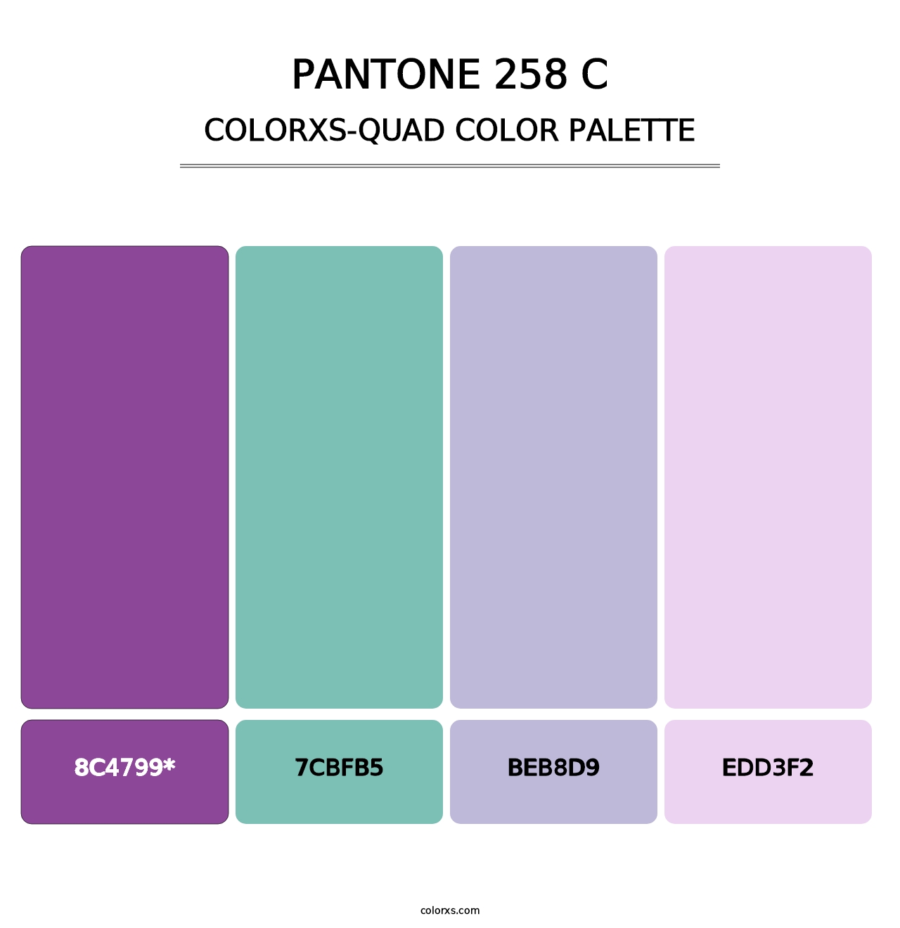 PANTONE 258 C - Colorxs Quad Palette