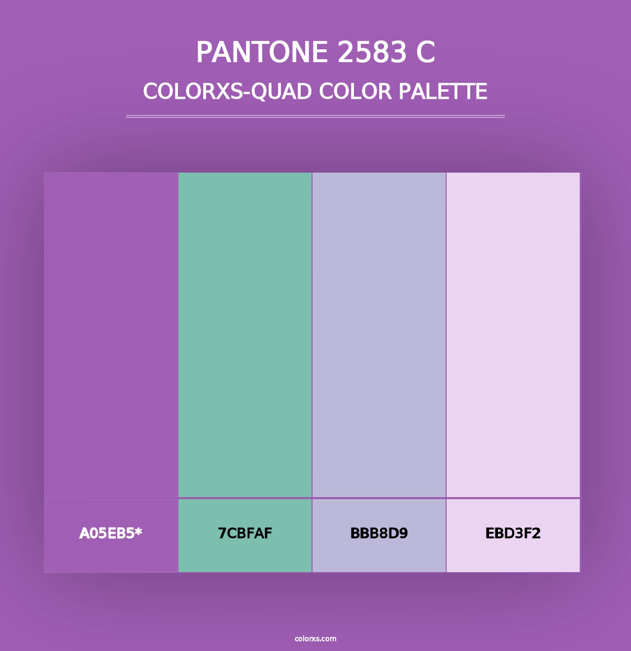 PANTONE 2583 C - Colorxs Quad Palette