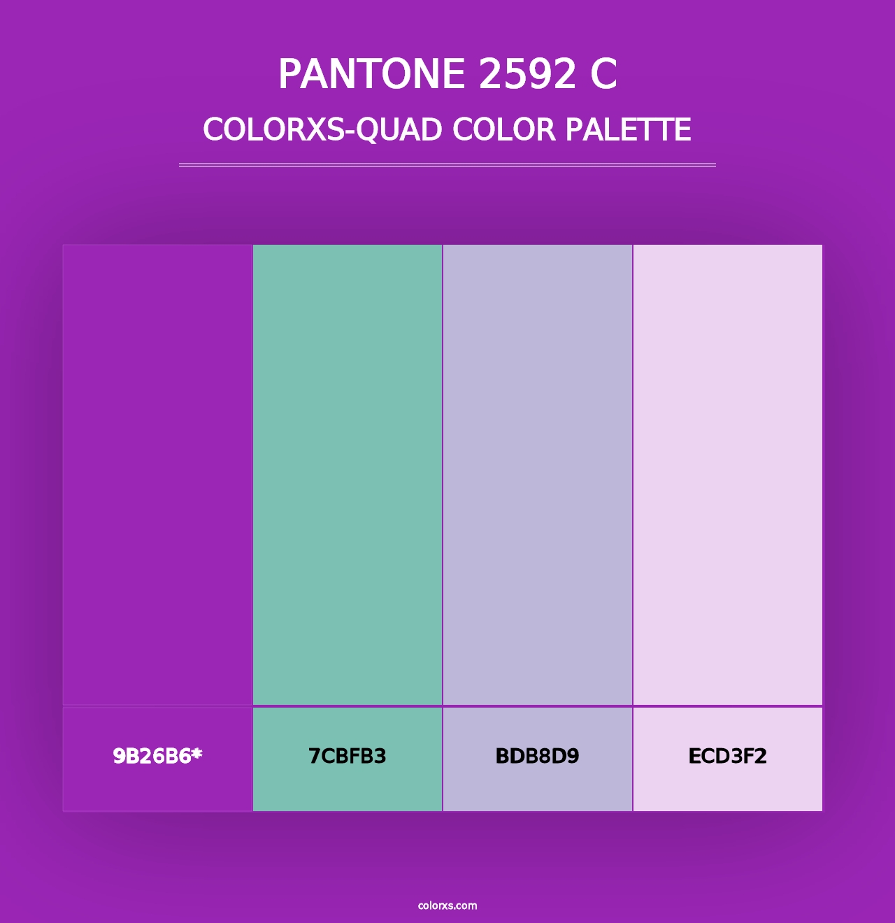 PANTONE 2592 C - Colorxs Quad Palette