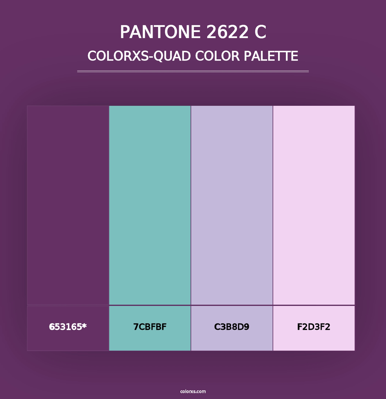 PANTONE 2622 C - Colorxs Quad Palette