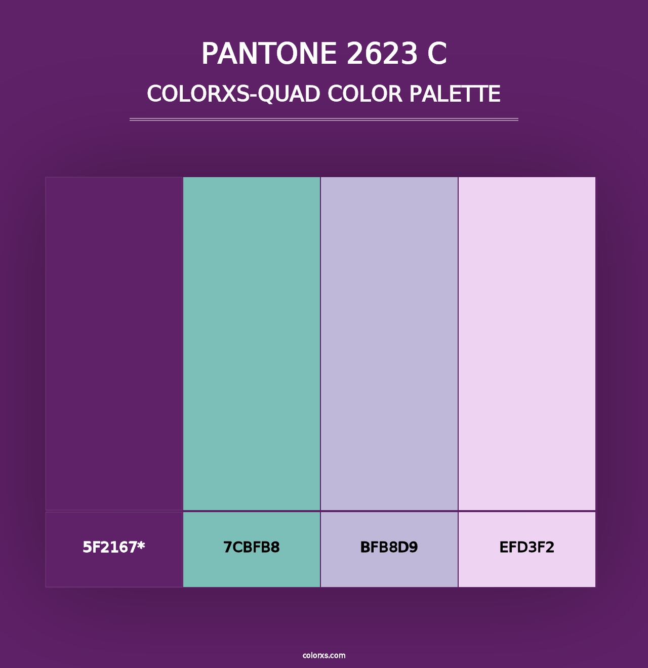 PANTONE 2623 C - Colorxs Quad Palette