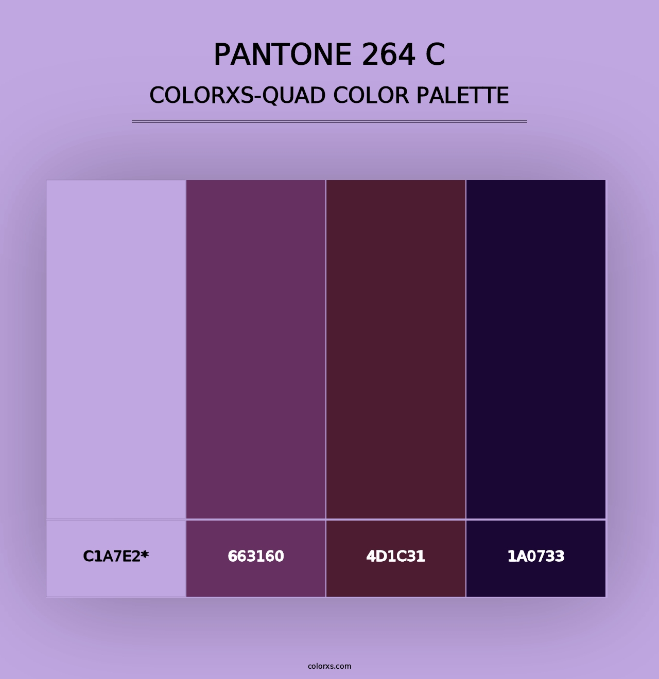 PANTONE 264 C - Colorxs Quad Palette