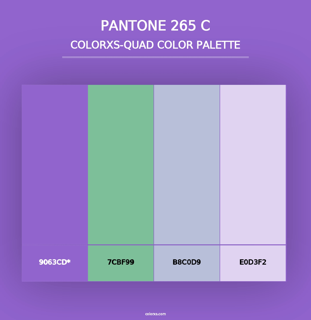 PANTONE 265 C - Colorxs Quad Palette