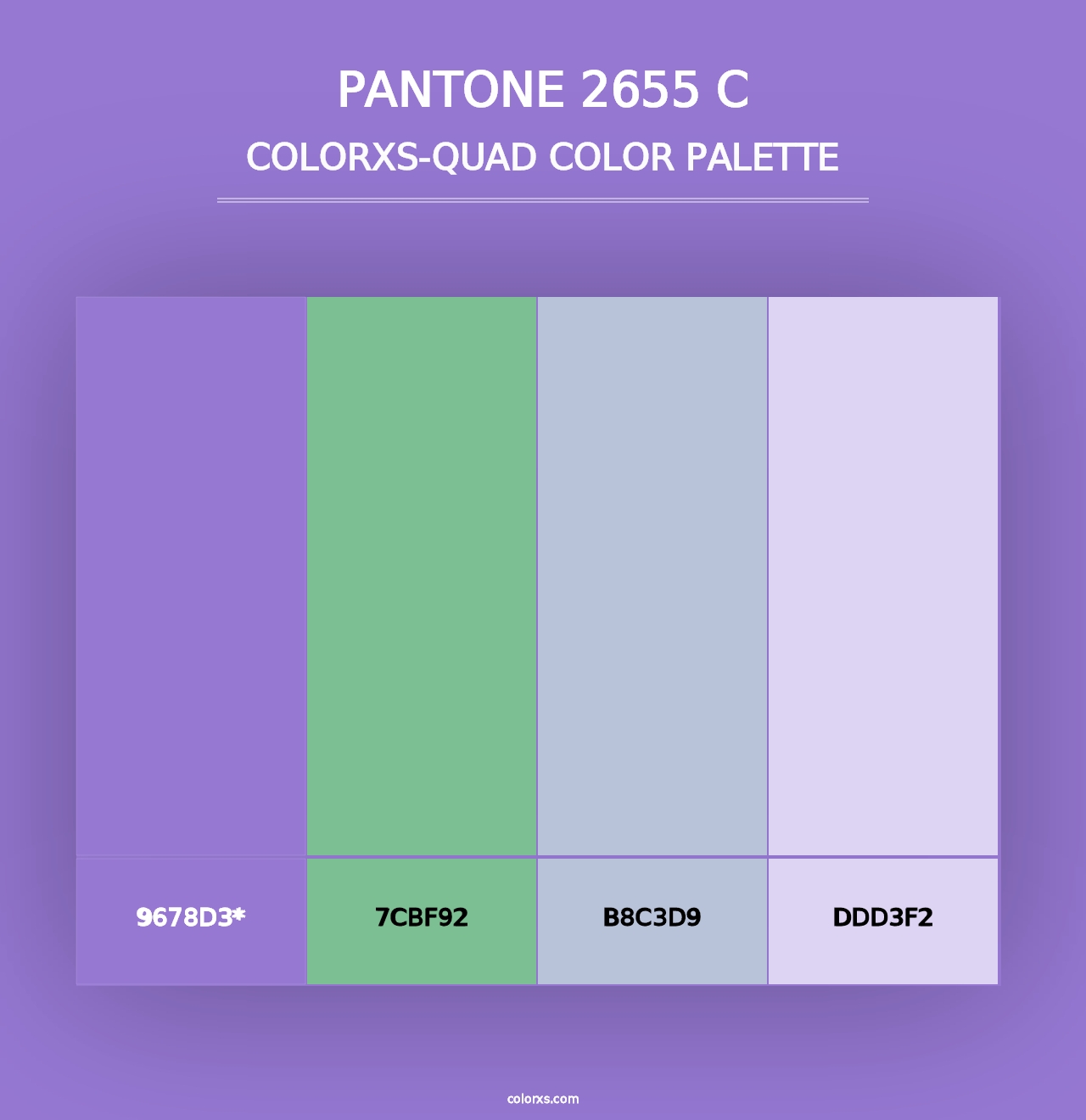 PANTONE 2655 C - Colorxs Quad Palette