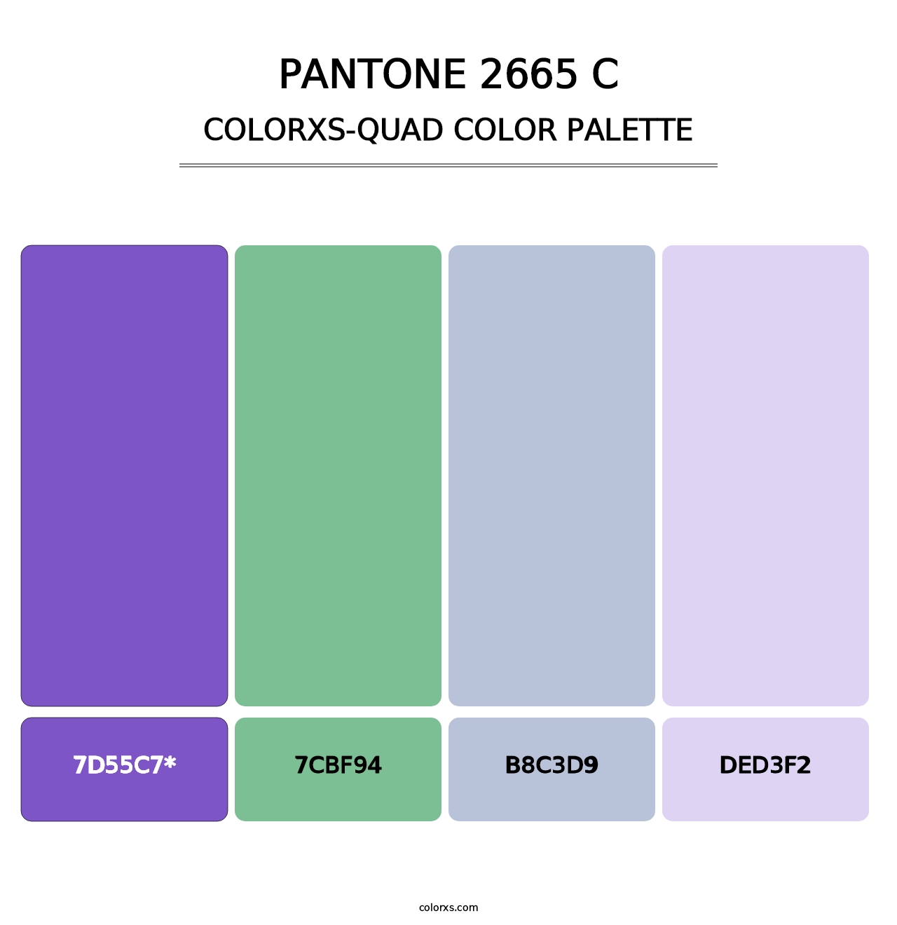 PANTONE 2665 C - Colorxs Quad Palette