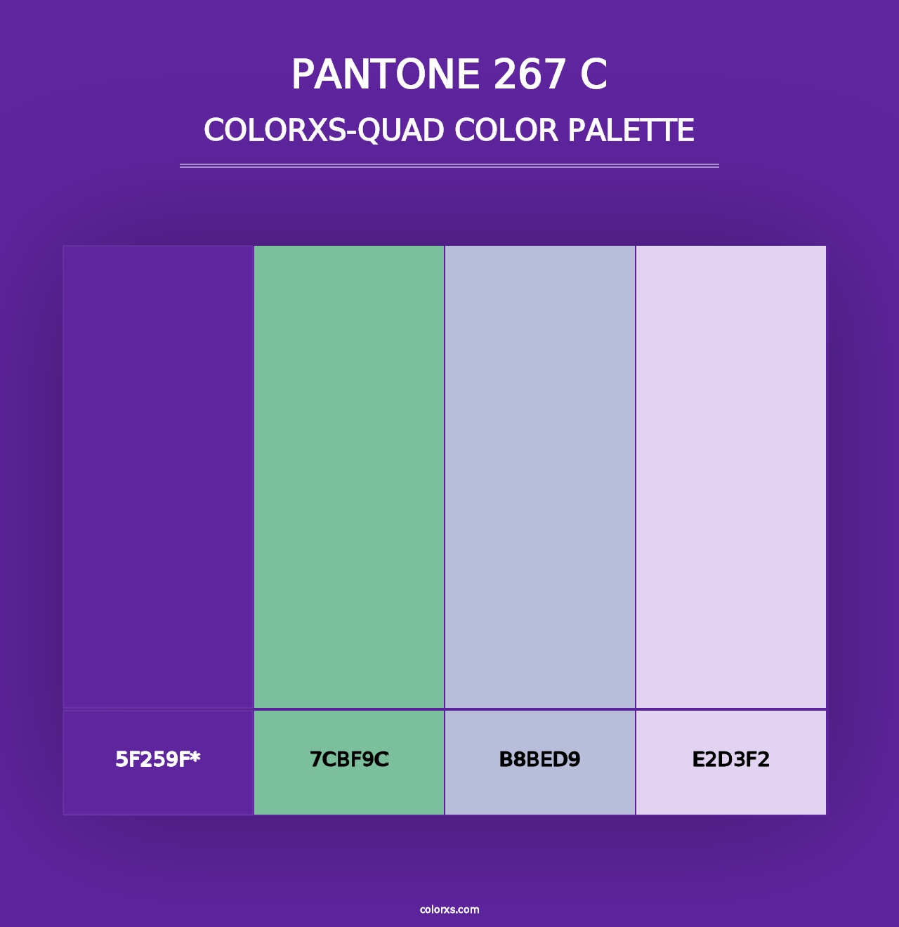 PANTONE 267 C - Colorxs Quad Palette