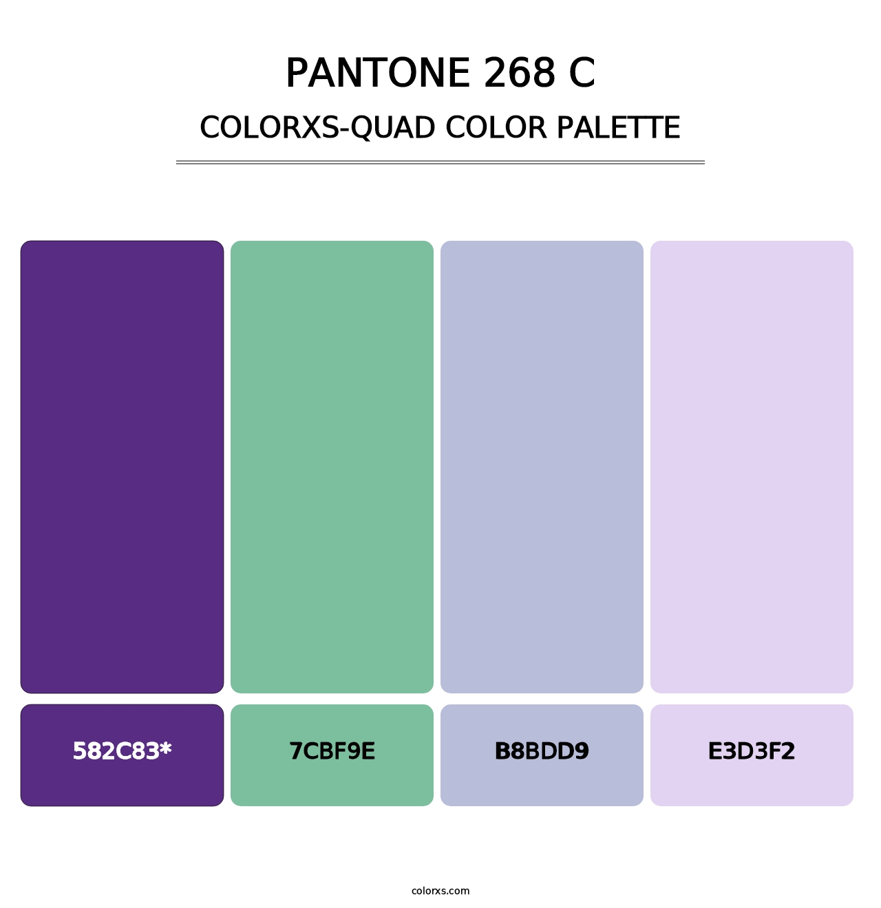 PANTONE 268 C - Colorxs Quad Palette