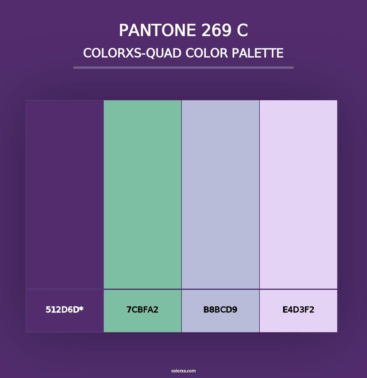 PANTONE 269 C - Colorxs Quad Palette