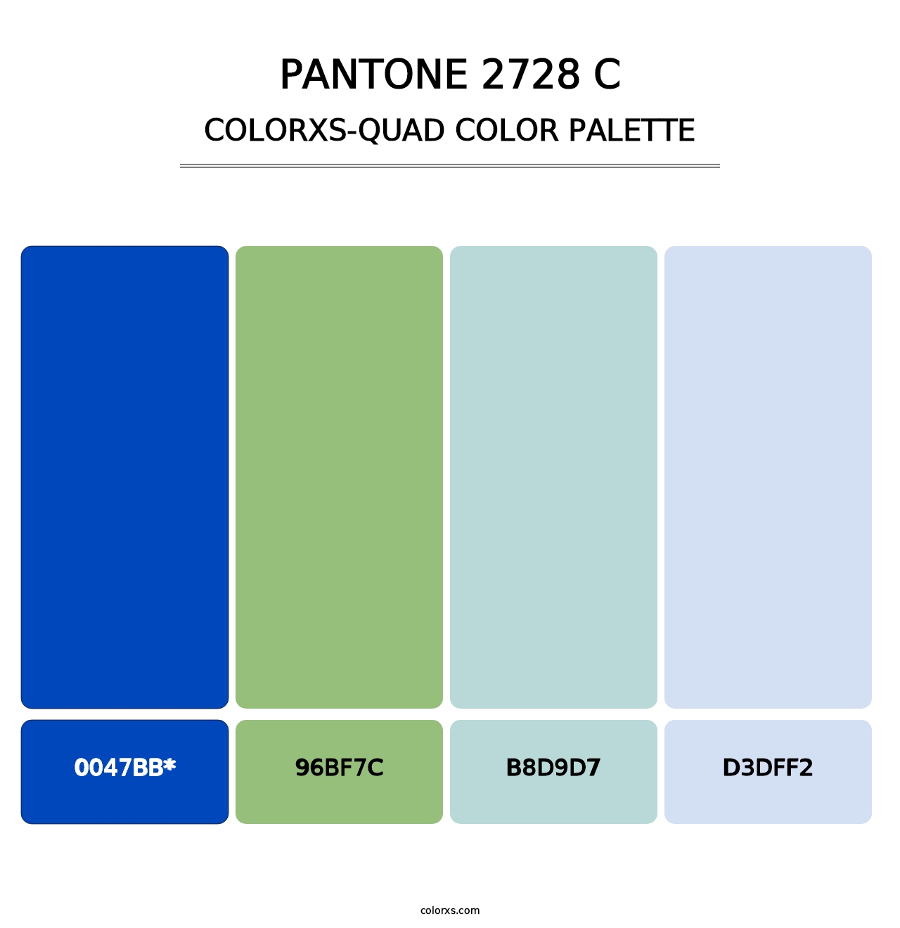 PANTONE 2728 C - Colorxs Quad Palette