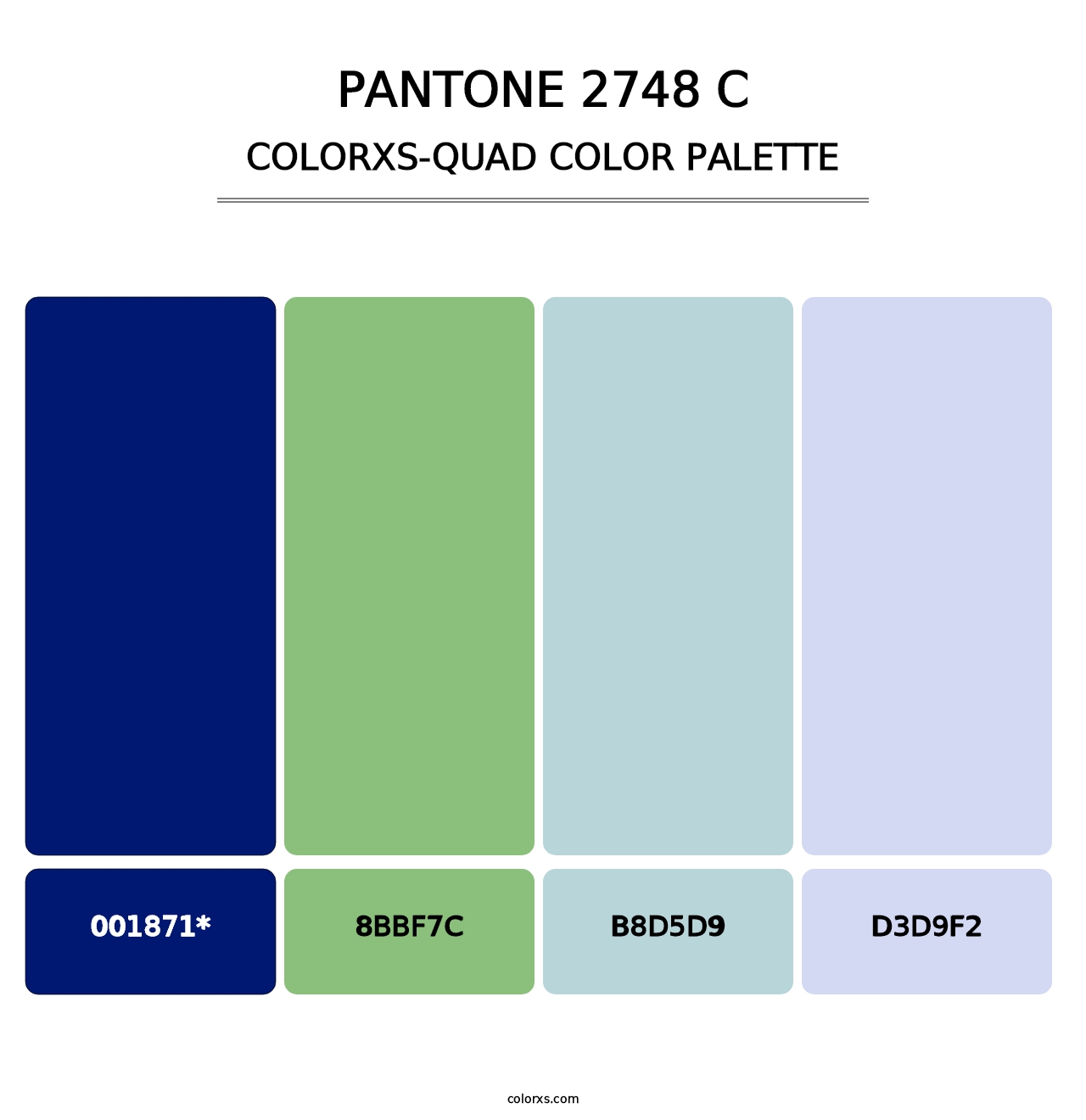 PANTONE 2748 C - Colorxs Quad Palette