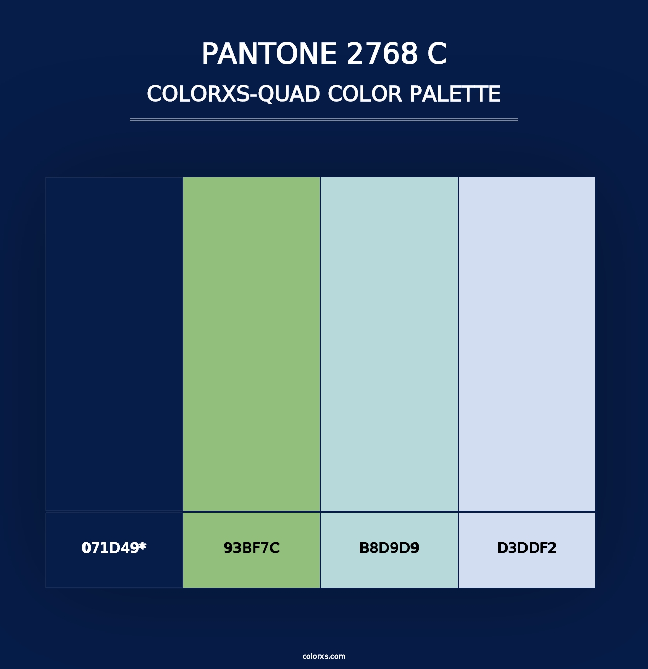 PANTONE 2768 C - Colorxs Quad Palette