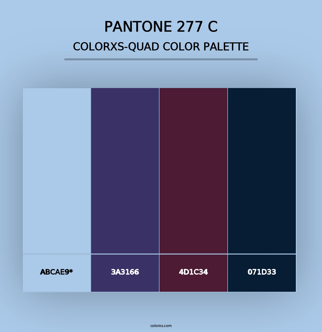 PANTONE 277 C - Colorxs Quad Palette