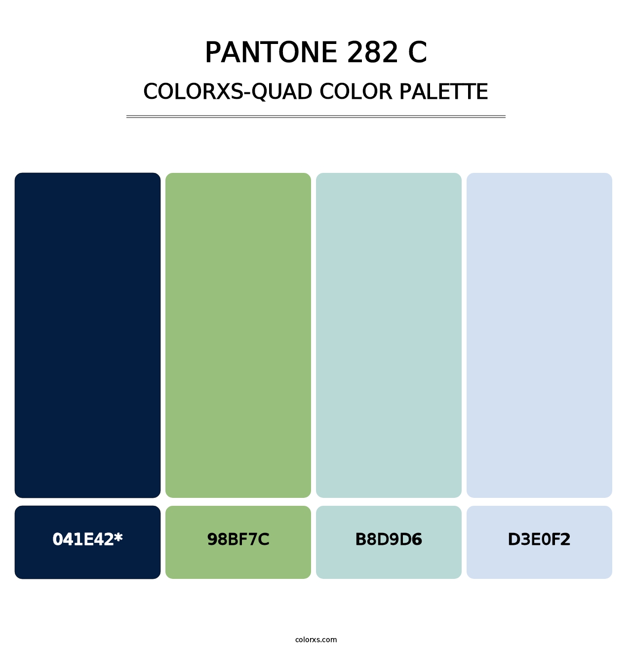 PANTONE 282 C - Colorxs Quad Palette