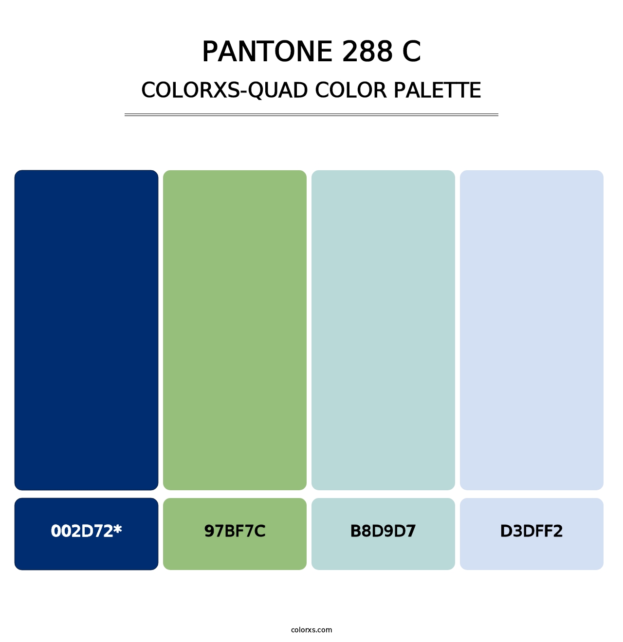 PANTONE 288 C - Colorxs Quad Palette