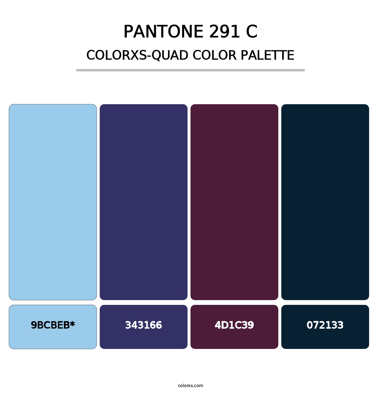 PANTONE 291 C - Colorxs Quad Palette