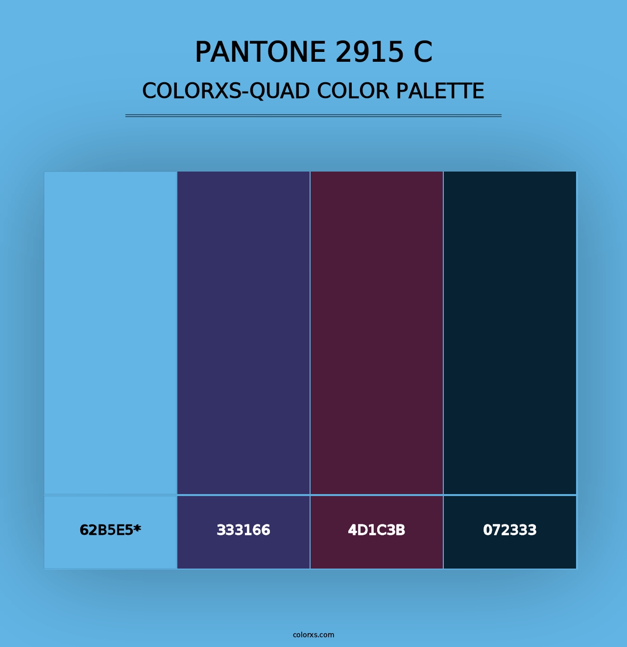 PANTONE 2915 C - Colorxs Quad Palette