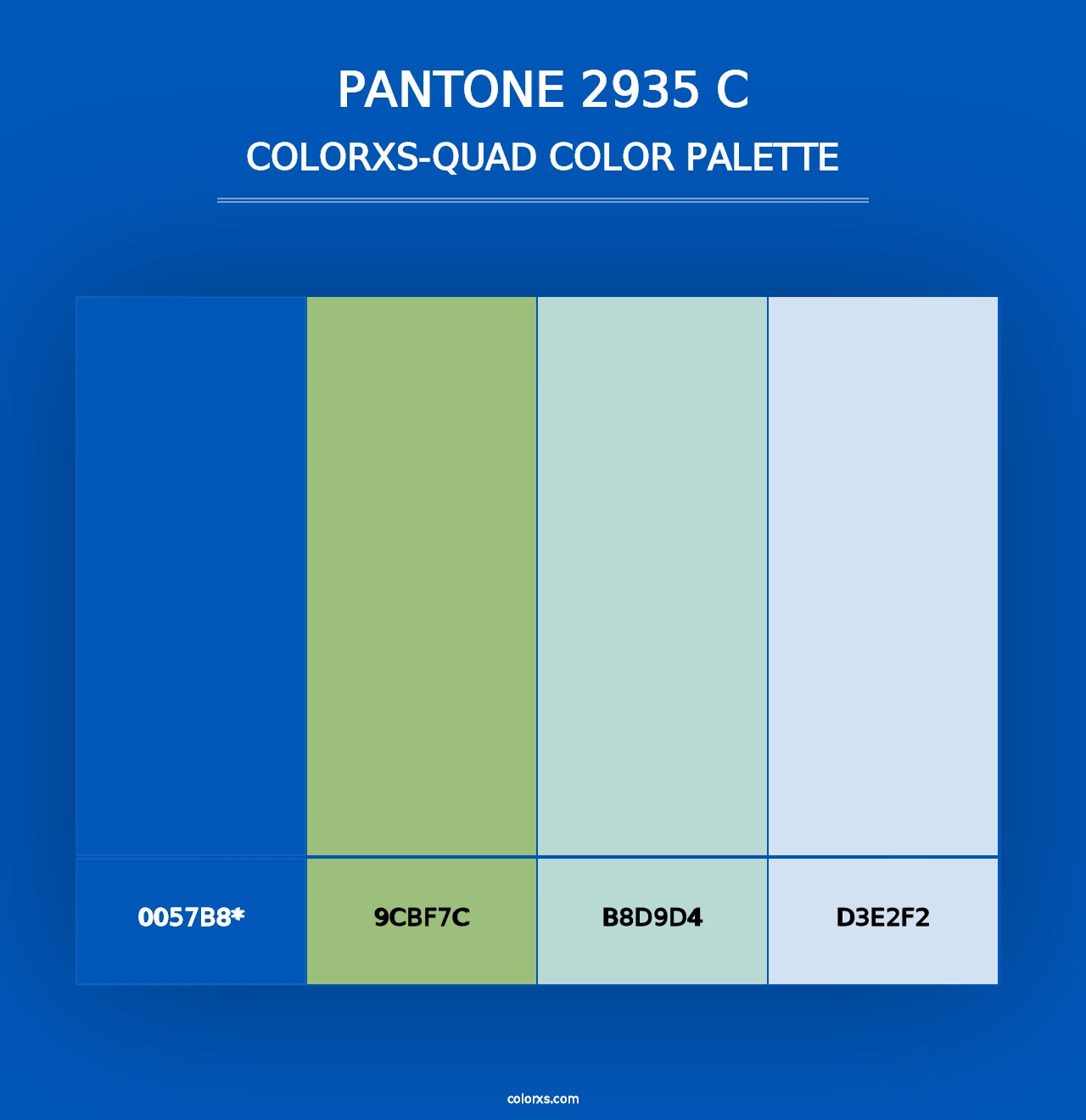 PANTONE 2935 C - Colorxs Quad Palette