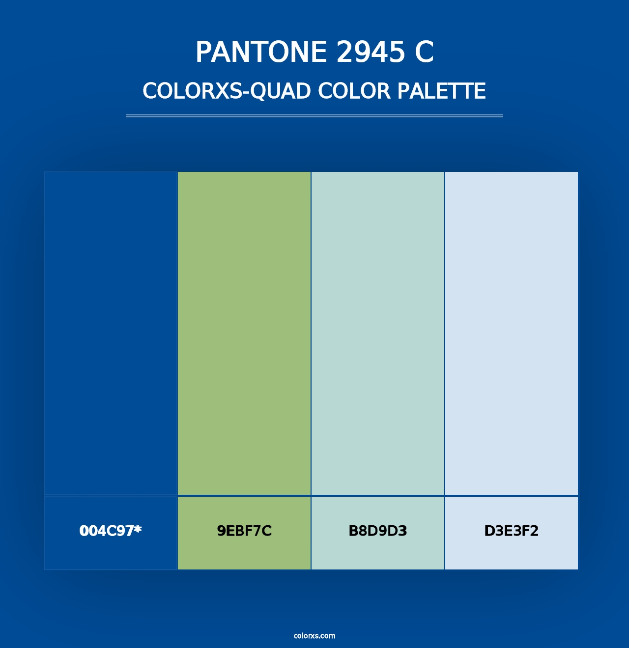 PANTONE 2945 C - Colorxs Quad Palette