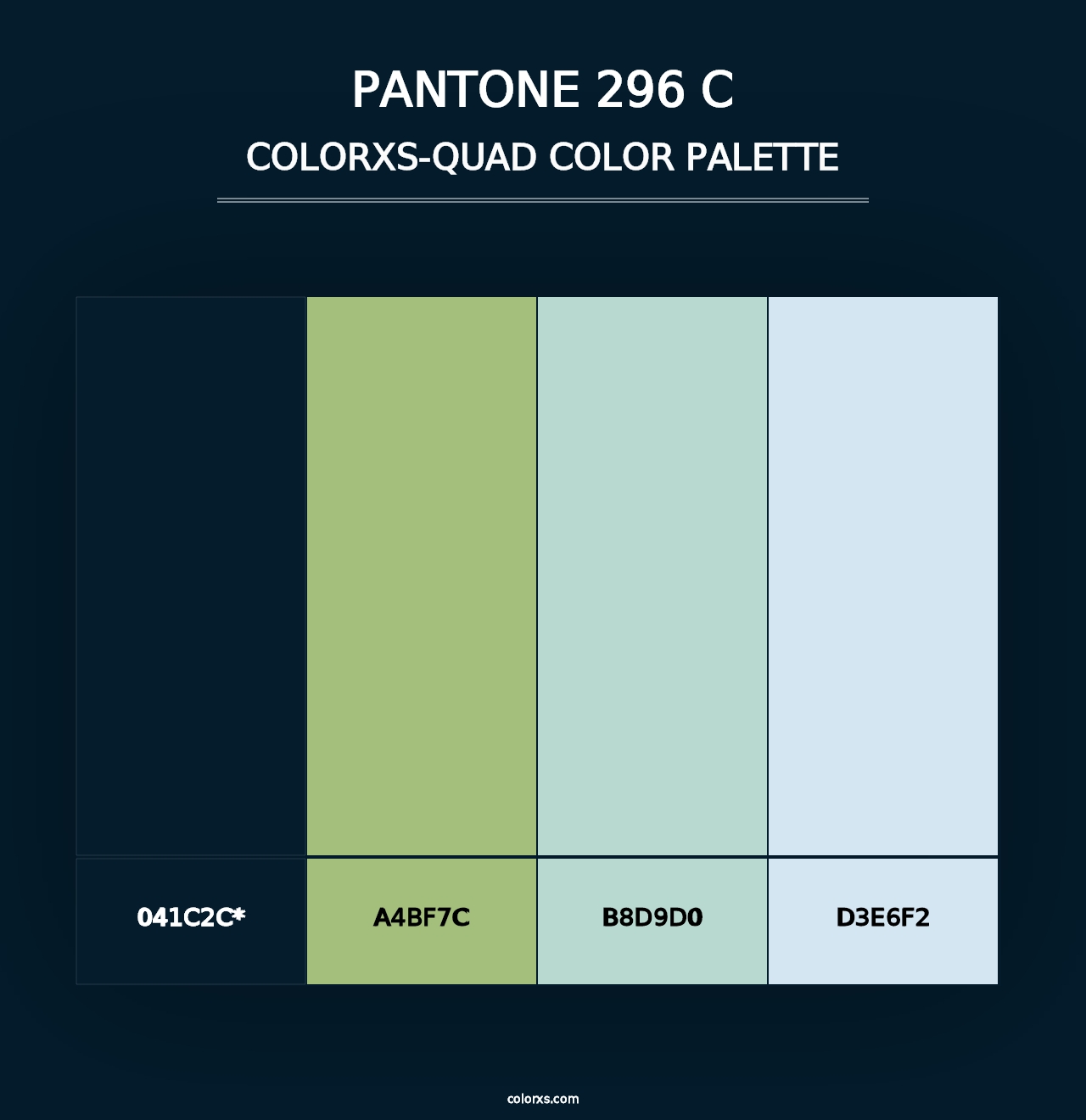 PANTONE 296 C - Colorxs Quad Palette