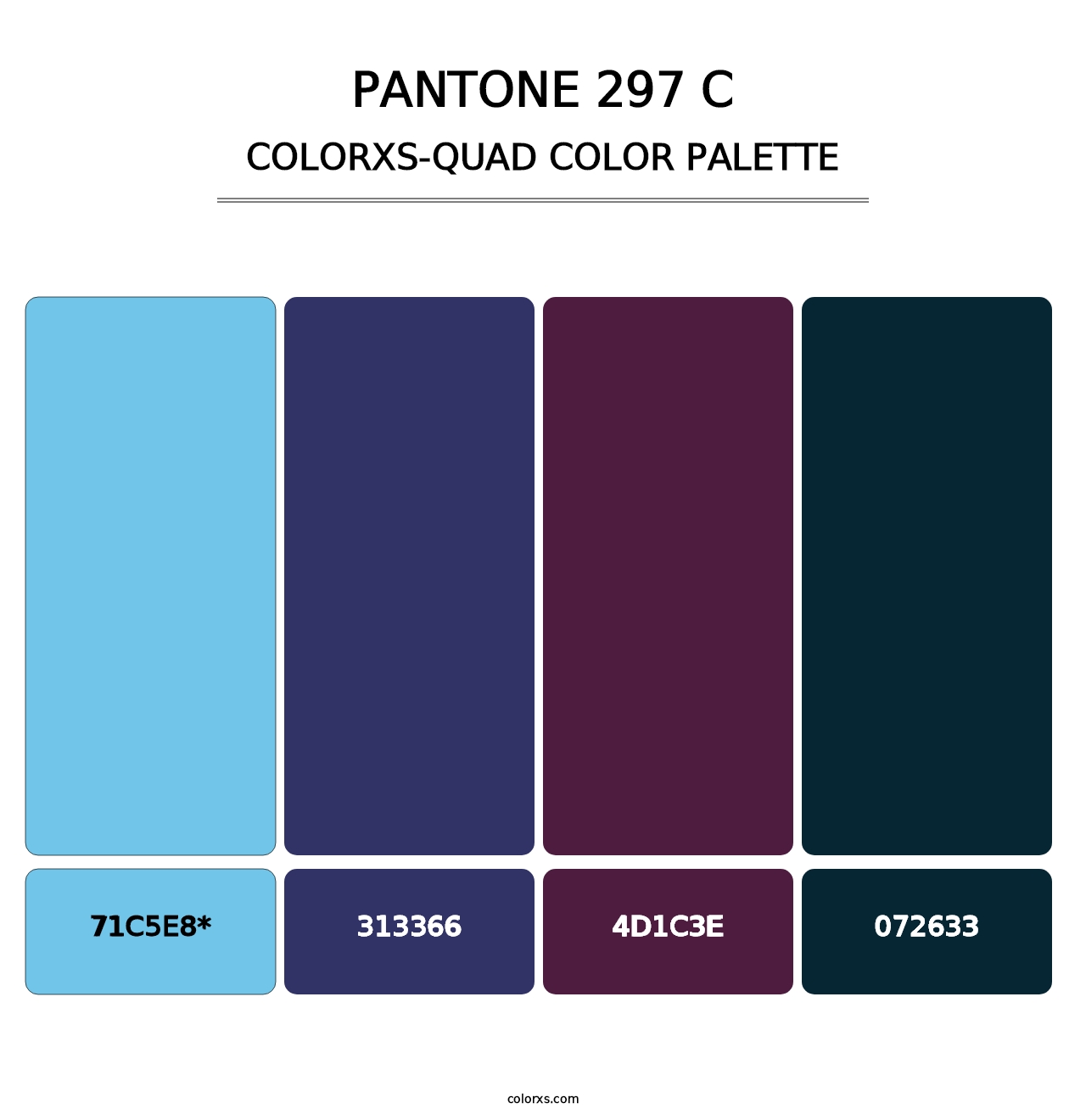 PANTONE 297 C - Colorxs Quad Palette