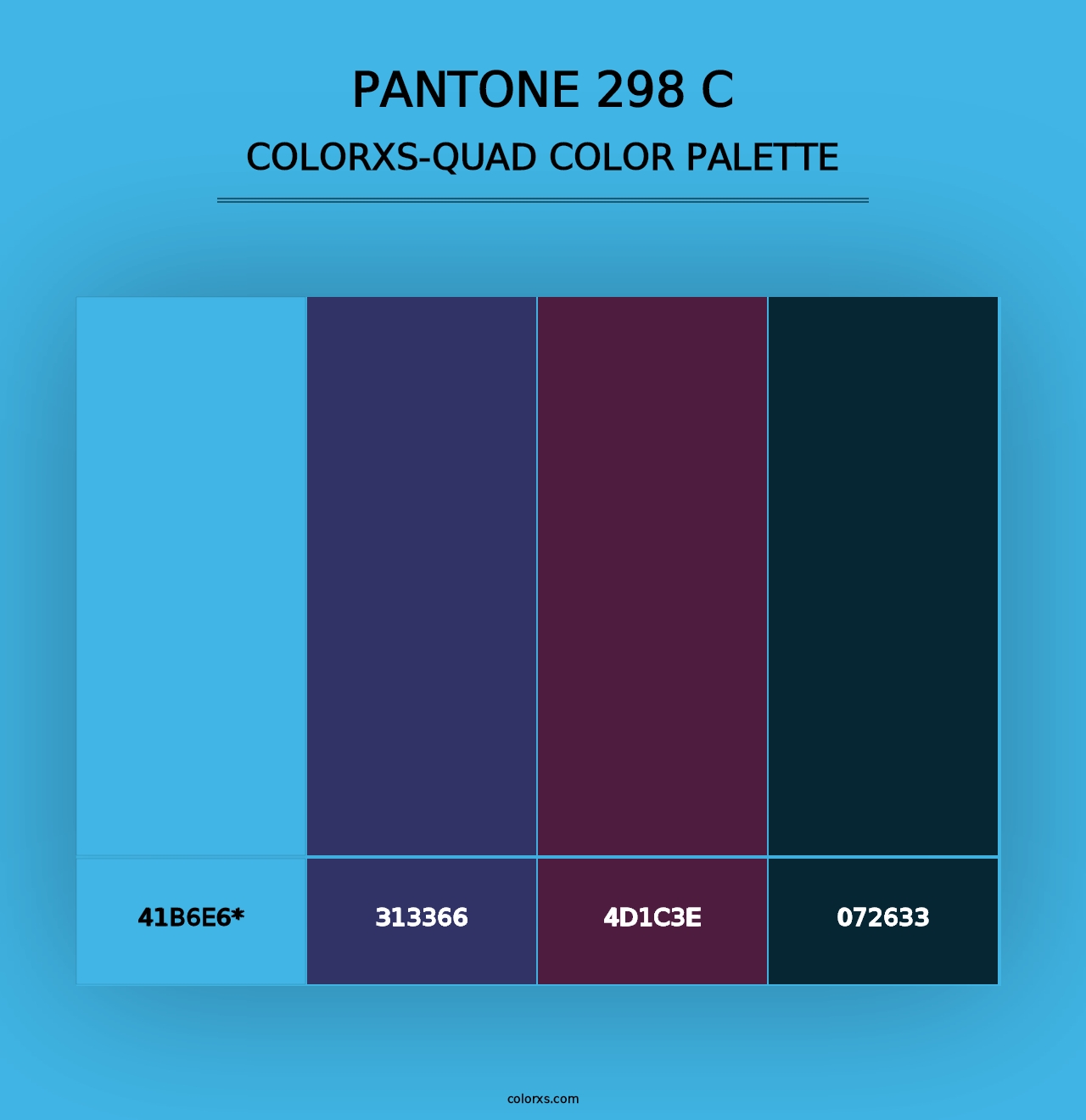 PANTONE 298 C - Colorxs Quad Palette