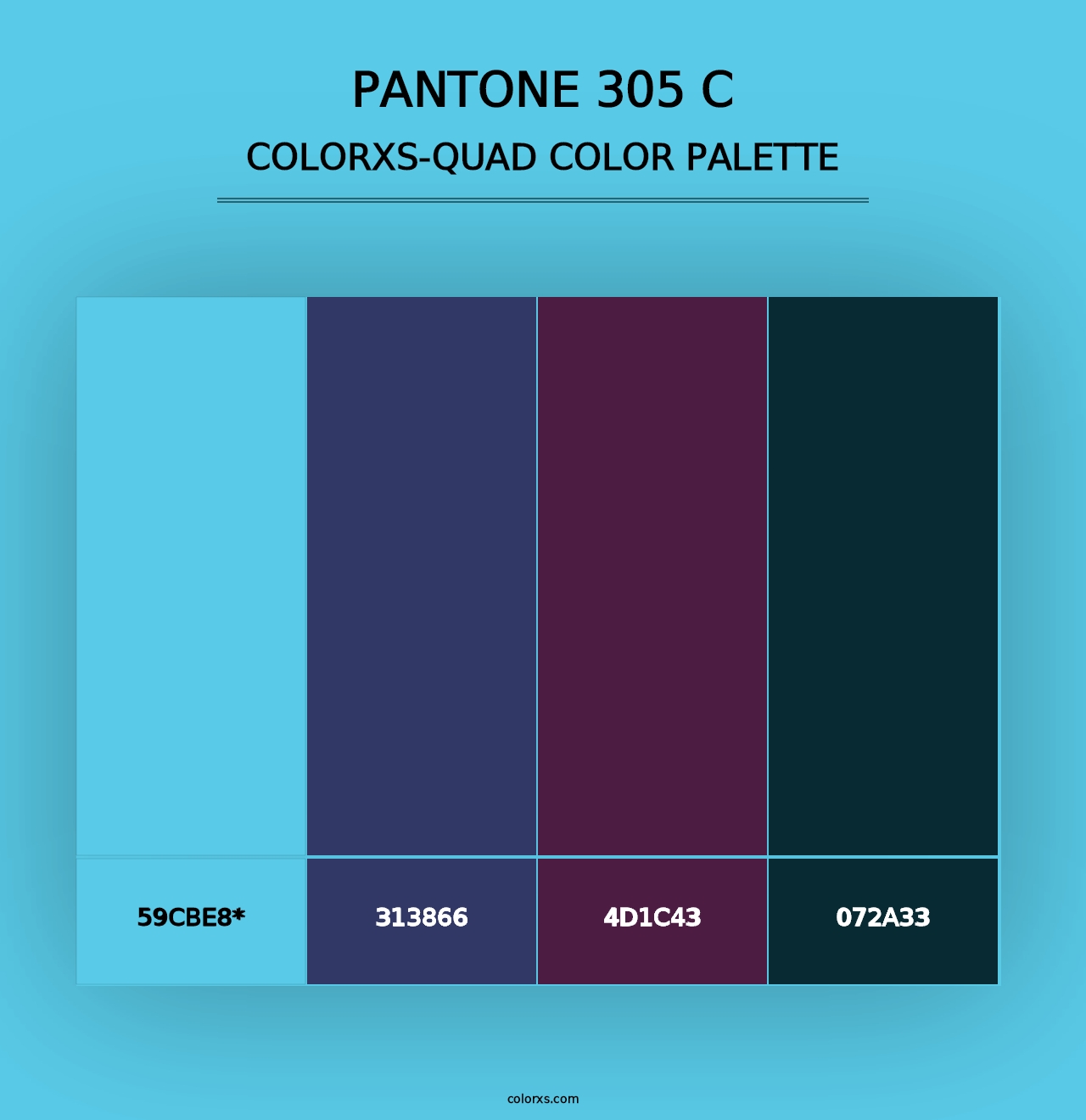 PANTONE 305 C - Colorxs Quad Palette