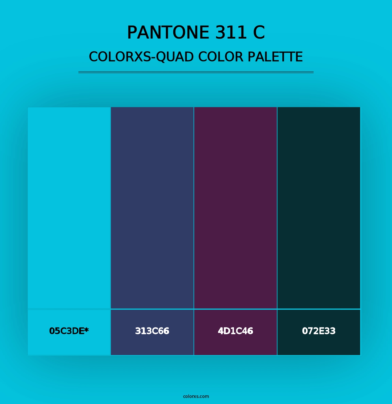 PANTONE 311 C - Colorxs Quad Palette