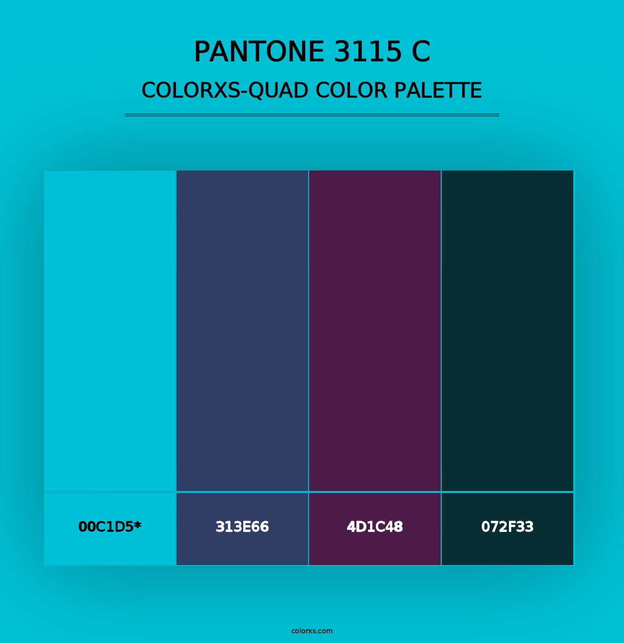 PANTONE 3115 C - Colorxs Quad Palette