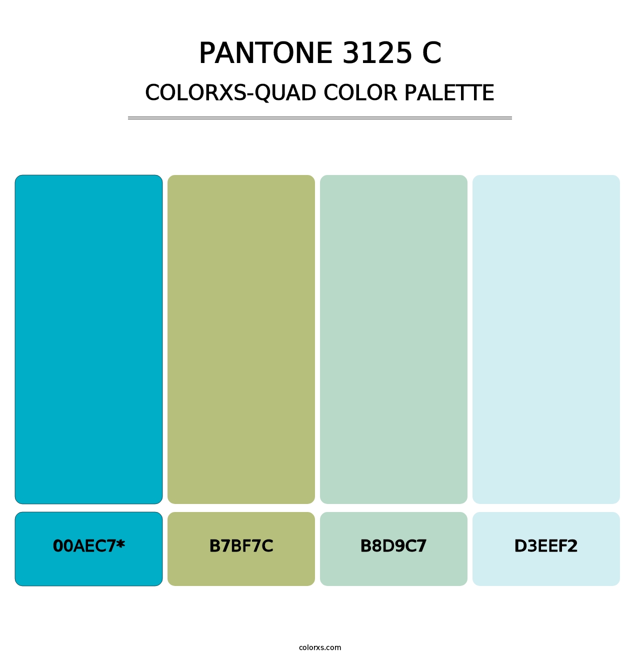 PANTONE 3125 C - Colorxs Quad Palette