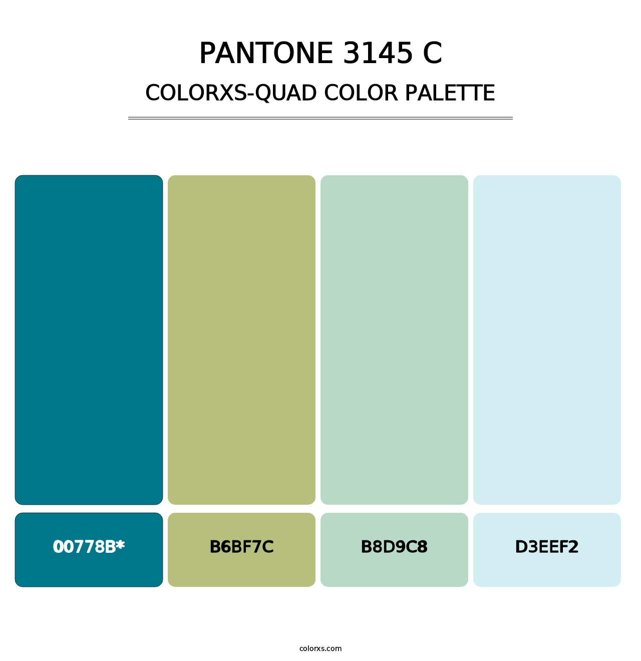 PANTONE 3145 C - Colorxs Quad Palette