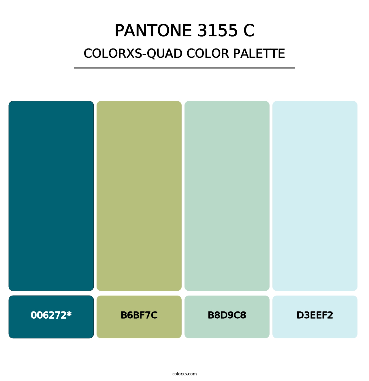 PANTONE 3155 C - Colorxs Quad Palette