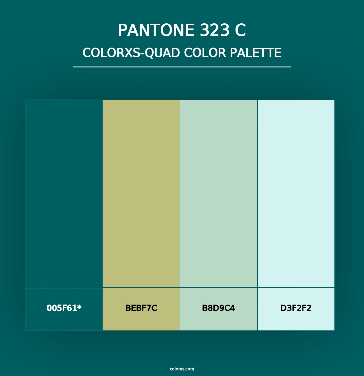 PANTONE 323 C - Colorxs Quad Palette