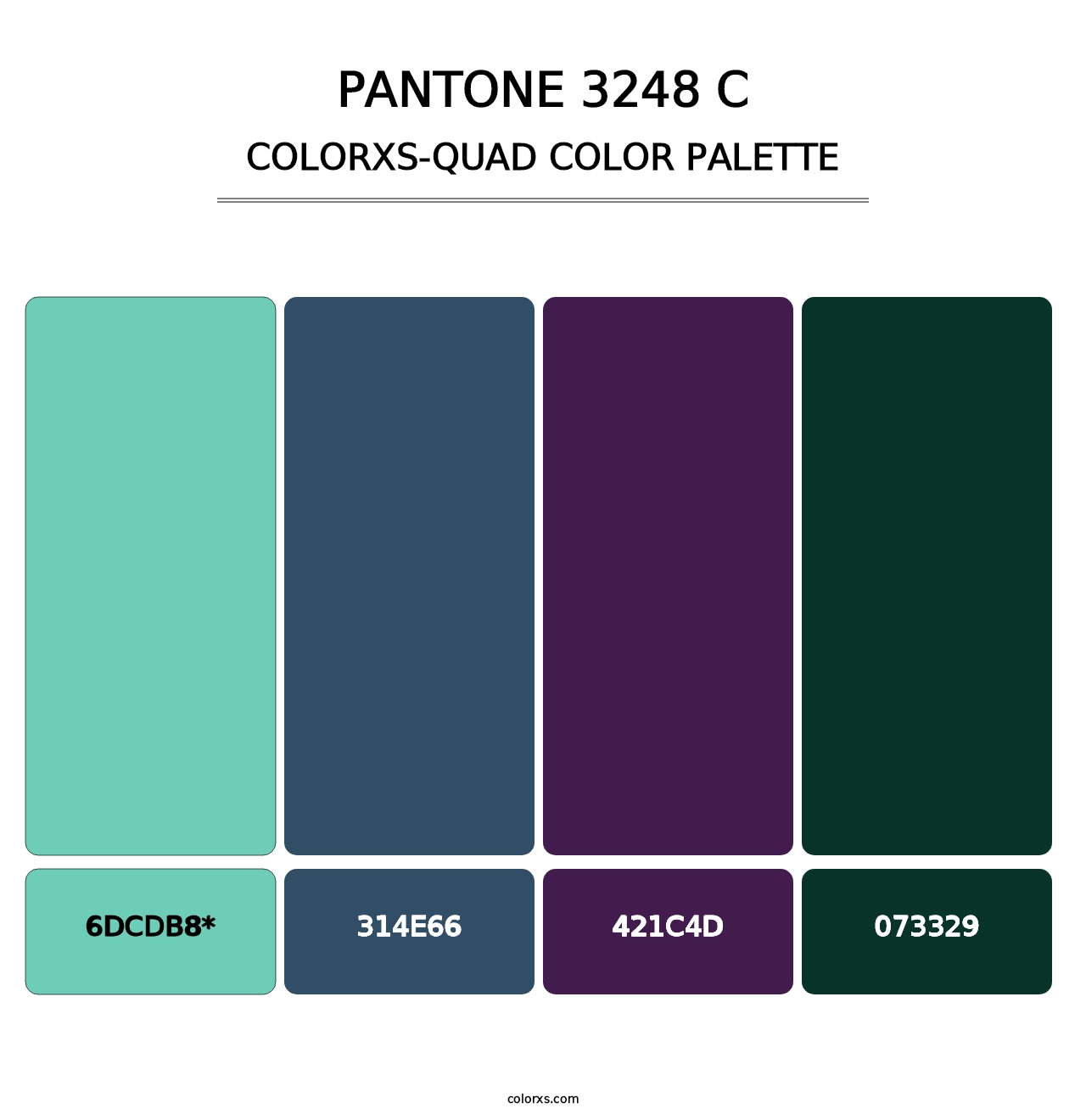 PANTONE 3248 C - Colorxs Quad Palette