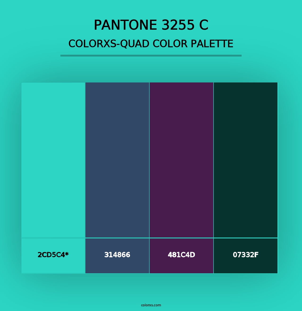 PANTONE 3255 C - Colorxs Quad Palette