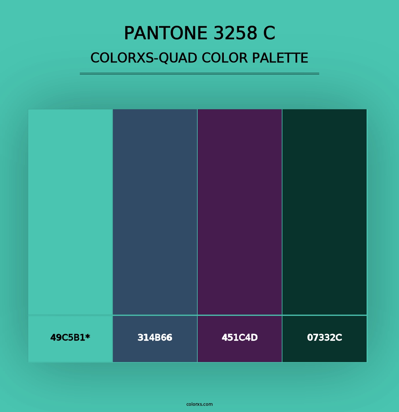 PANTONE 3258 C - Colorxs Quad Palette