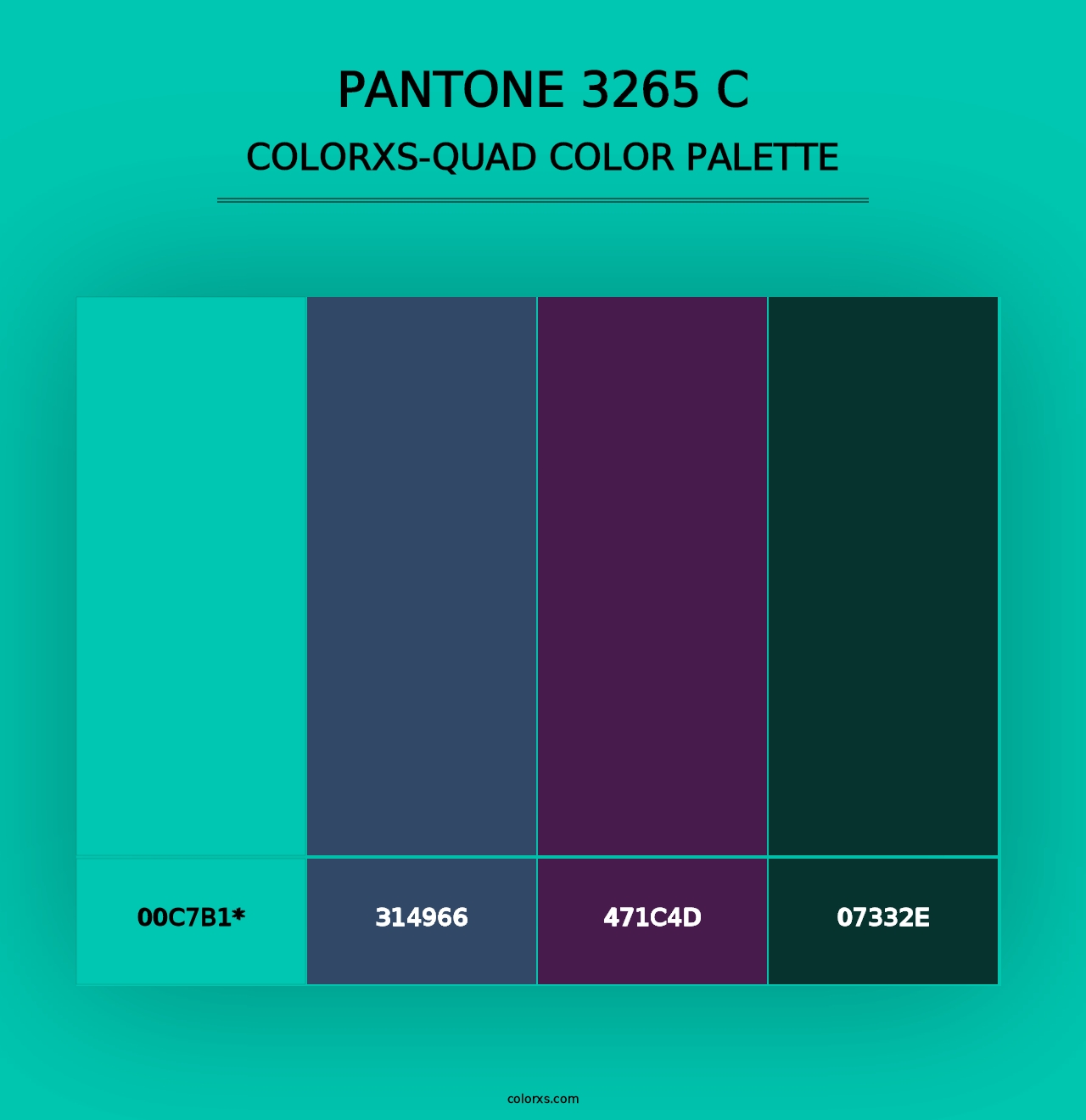 PANTONE 3265 C - Colorxs Quad Palette