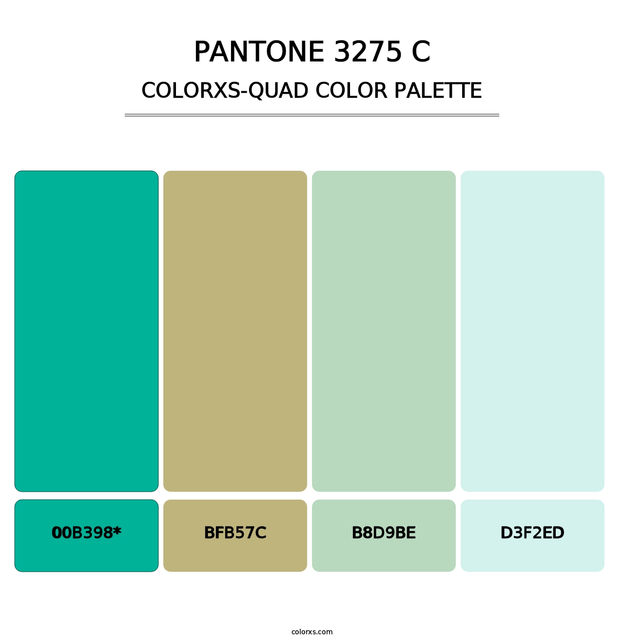 PANTONE 3275 C - Colorxs Quad Palette