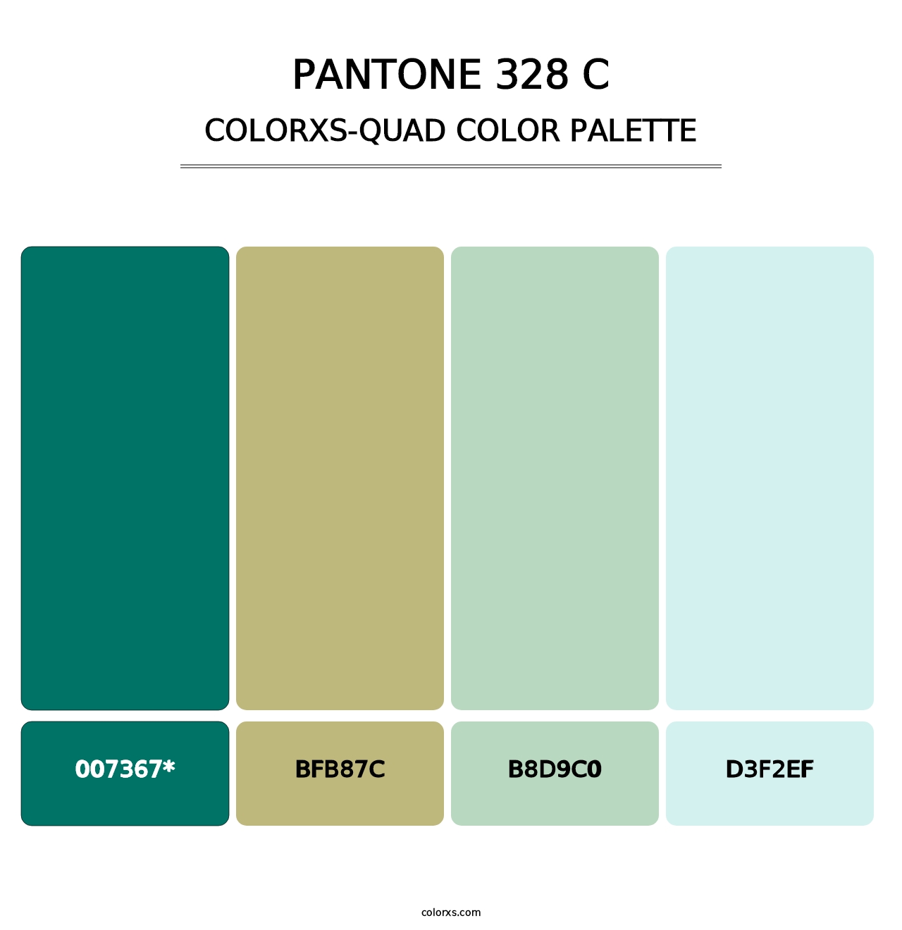 PANTONE 328 C - Colorxs Quad Palette