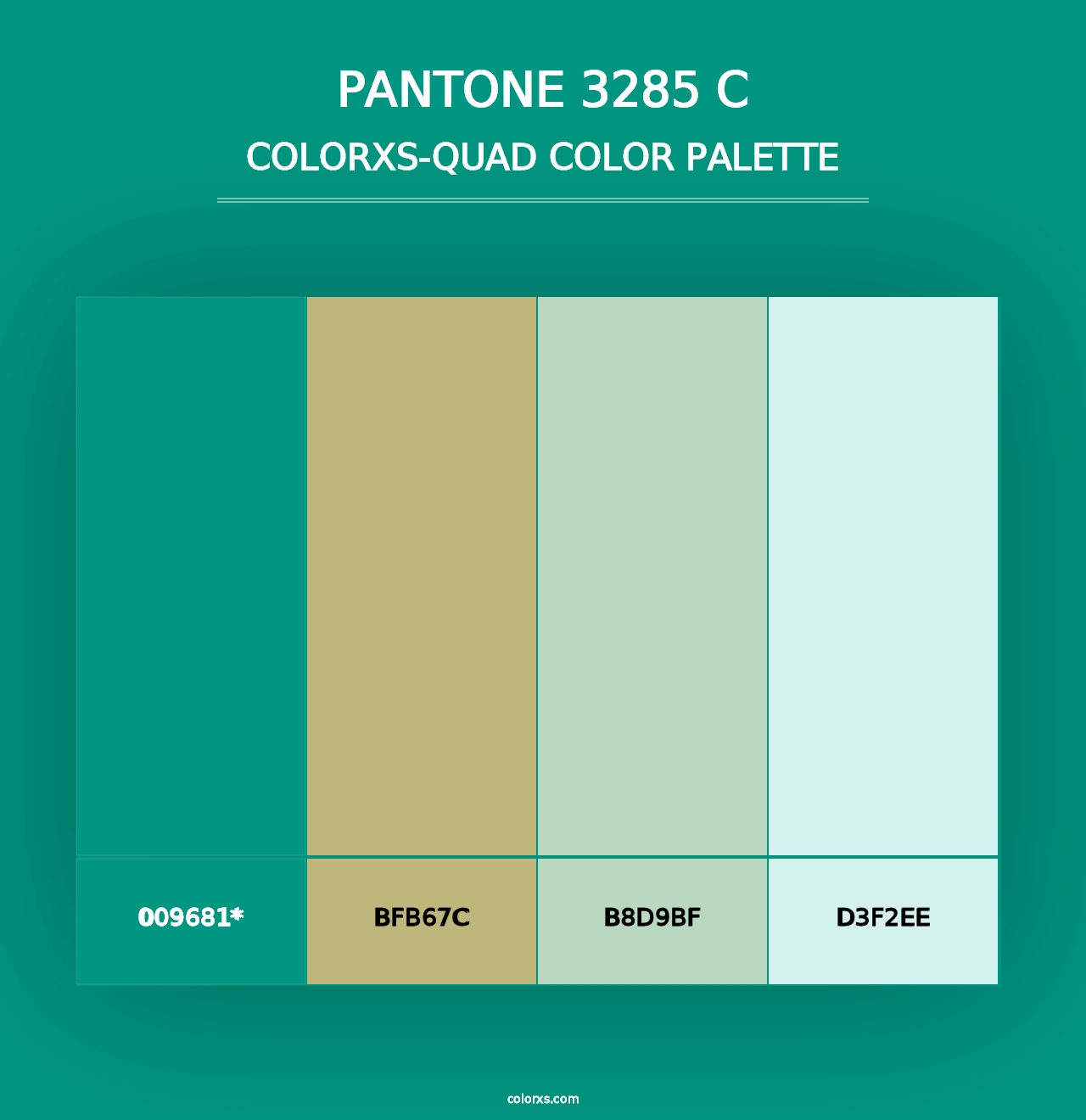 PANTONE 3285 C - Colorxs Quad Palette