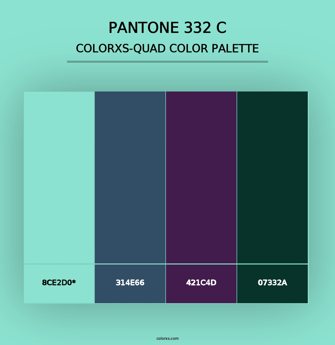 PANTONE 332 C - Colorxs Quad Palette