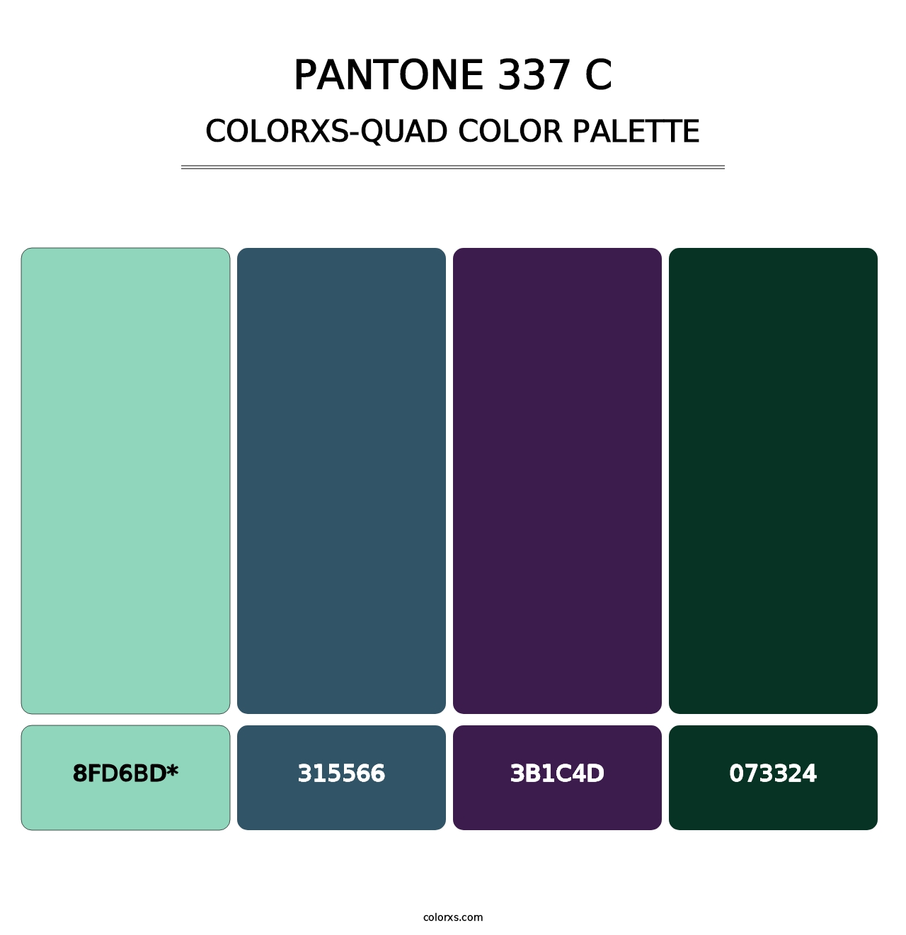 PANTONE 337 C - Colorxs Quad Palette