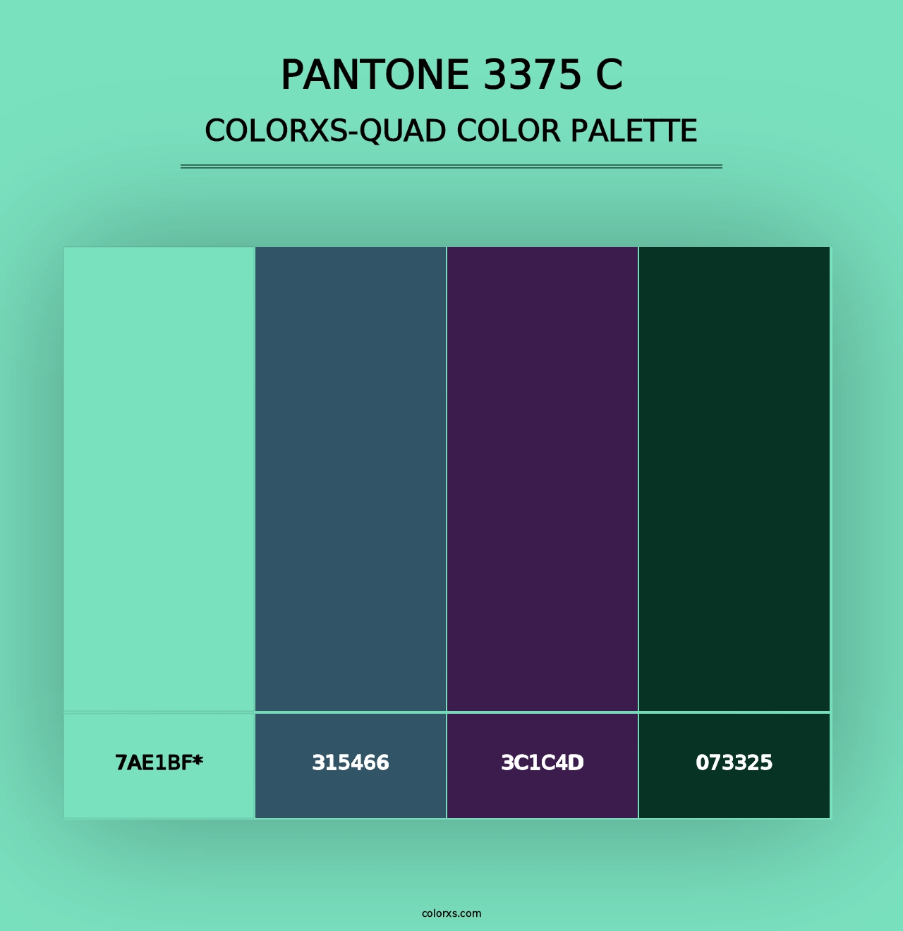 PANTONE 3375 C - Colorxs Quad Palette