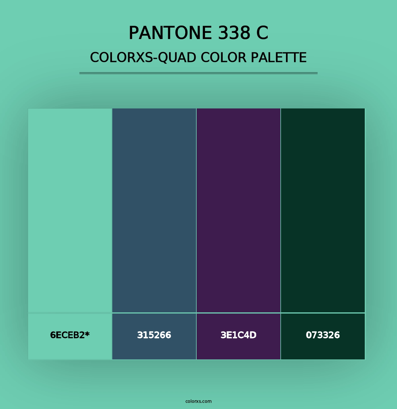 PANTONE 338 C - Colorxs Quad Palette